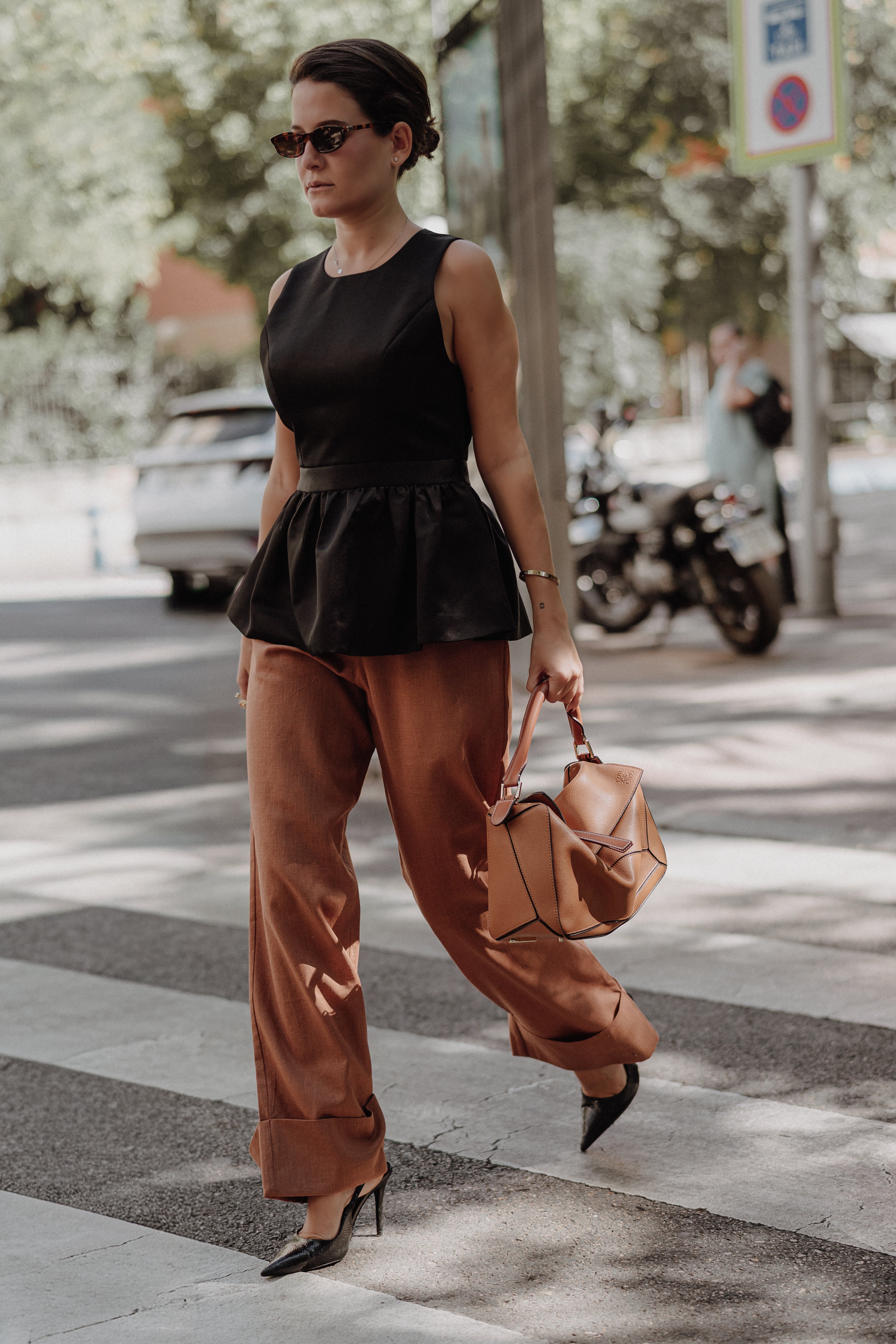 TOP NEGRO CON POPELÍN