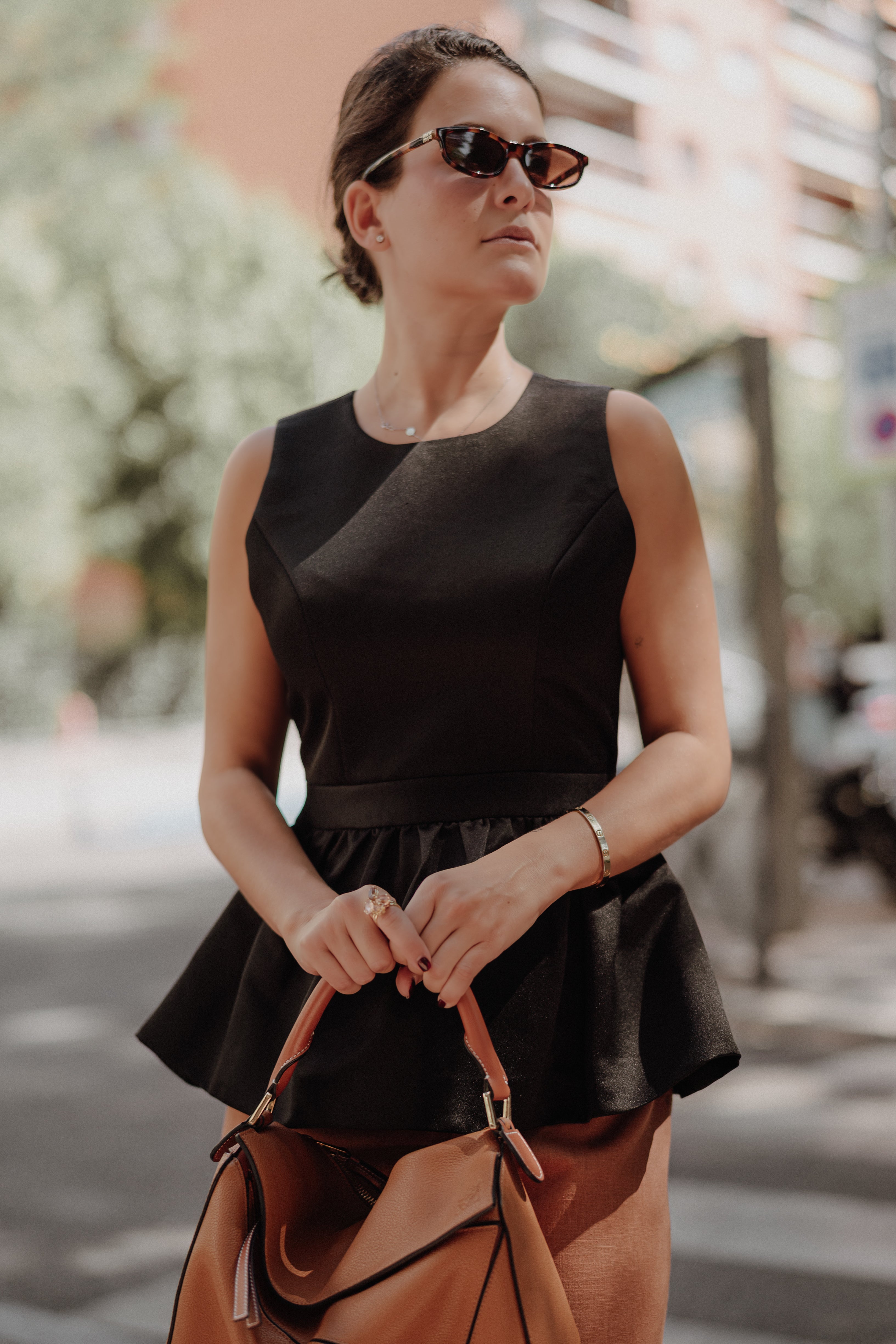 TOP NEGRO CON POPELÍN