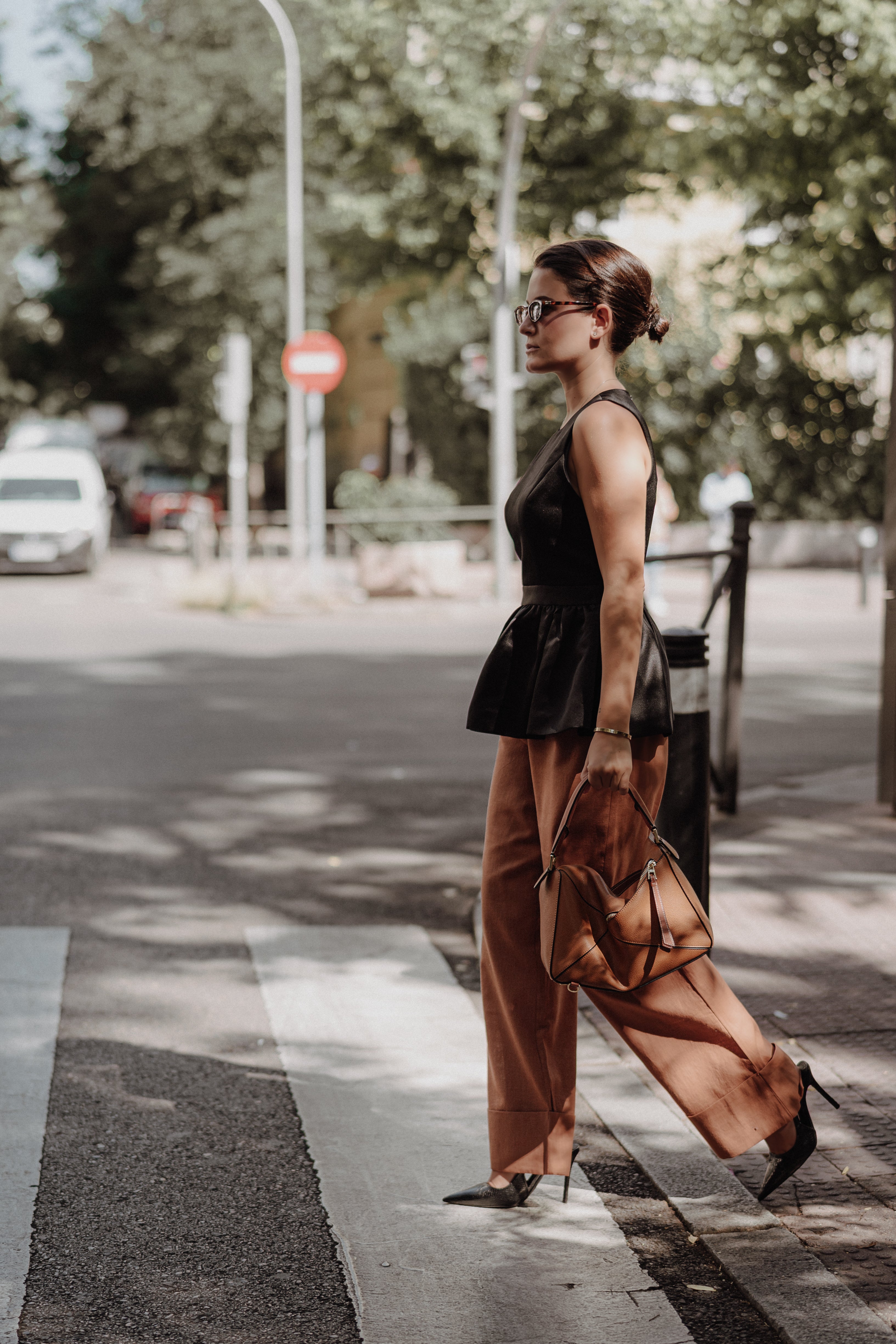 TOP NEGRO CON POPELÍN