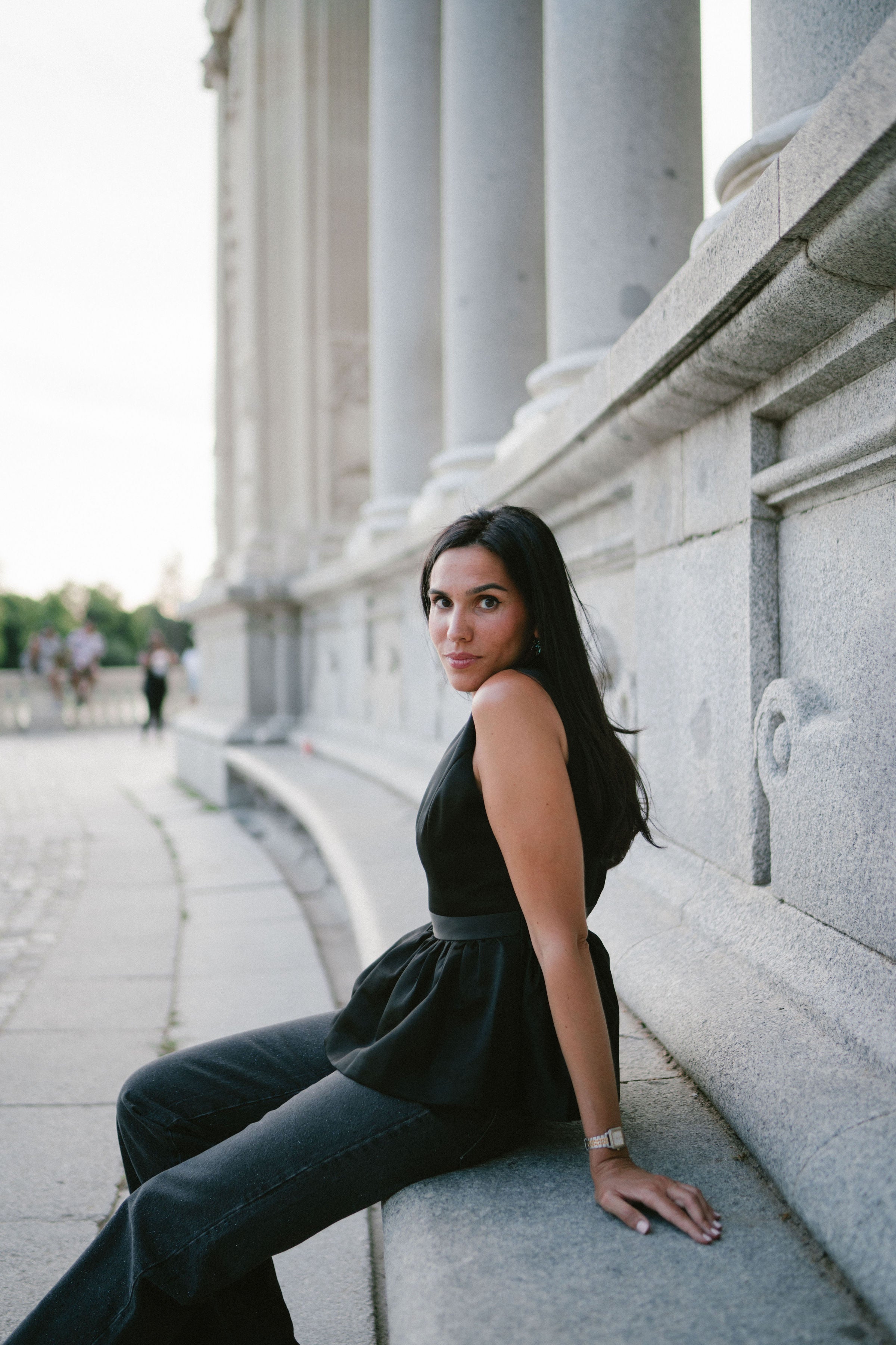 TOP NEGRO CON POPELÍN