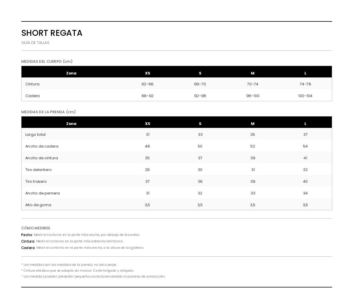 SHORT REGATA